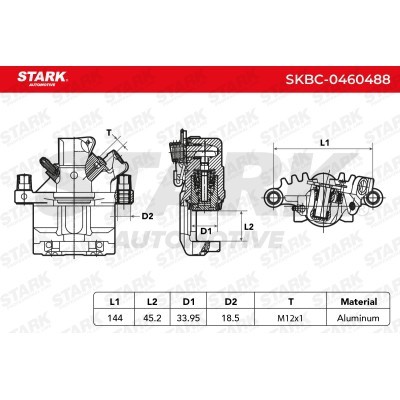 Brake Caliper Stark SKBC-0460488 SKBC-0460488 - photo 3
