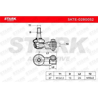 Tie Rod End Stark SKTE-0280052 SKTE-0280052 - photo 2