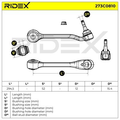 Control Arm RIDEX 273C0810 273C0810 - photo 5