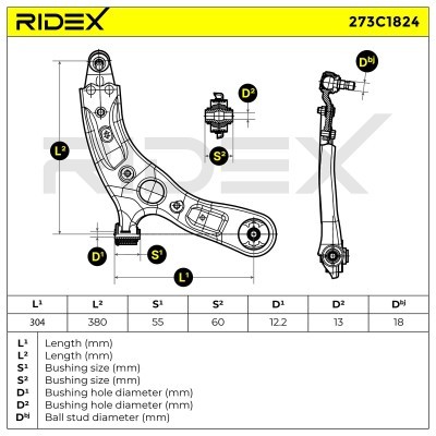 Control Arm RIDEX 273C1824 273C1824 - photo 8