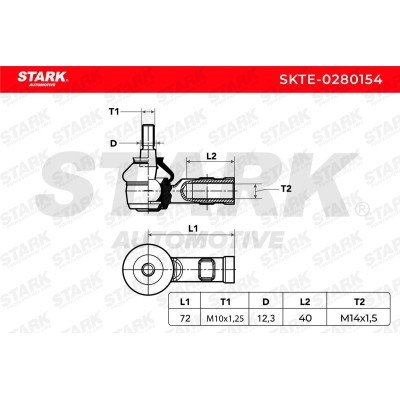 Tie Rod End Stark SKTE-0280154 SKTE-0280154 - photo 5