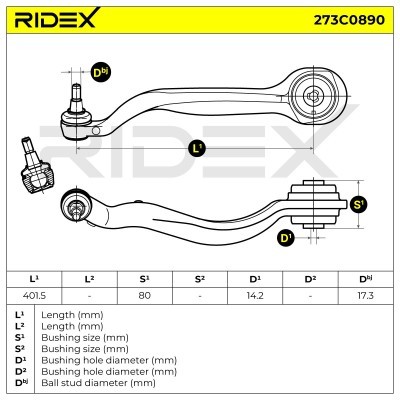Control Arm RIDEX 273C0890 273C0890 - photo 7