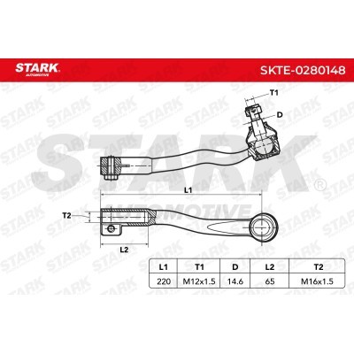 Tie Rod End Stark SKTE-0280148 SKTE-0280148 - photo 3