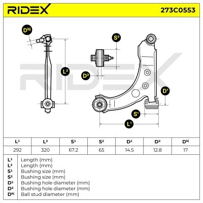 Control Arm RIDEX 273C0553 273C0553 - photo 7