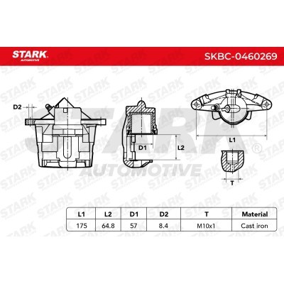 Brake Caliper Stark SKBC-0460269 SKBC-0460269 - photo 3