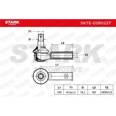 Tie Rod End Stark SKTE-0280227 SKTE-0280227 - photo 5