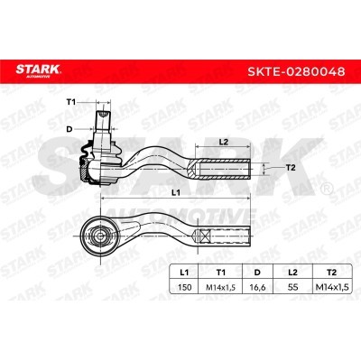 Tie Rod End Stark SKTE-0280048 SKTE-0280048 - photo 3