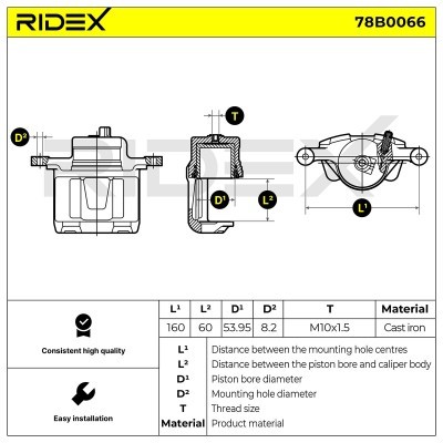 Brake Caliper RIDEX 78B0066 78B0066 - photo 5