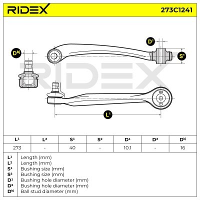 Control Arm RIDEX 273C1241 273C1241 - photo 6