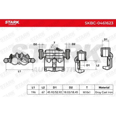 Brake Caliper Stark SKBC-0461623 SKBC-0461623 - photo 6