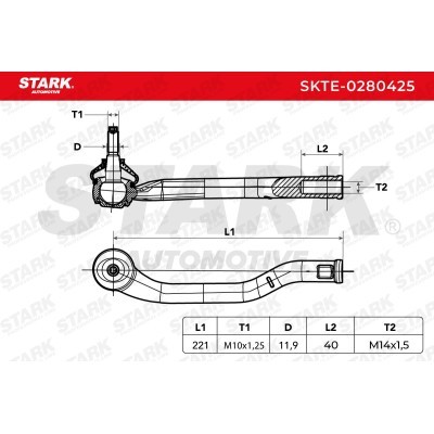 Tie Rod End Stark SKTE-0280425 SKTE-0280425 - photo 6