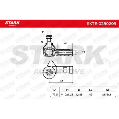Tie Rod End Stark SKTE-0280209 SKTE-0280209 - photo 5
