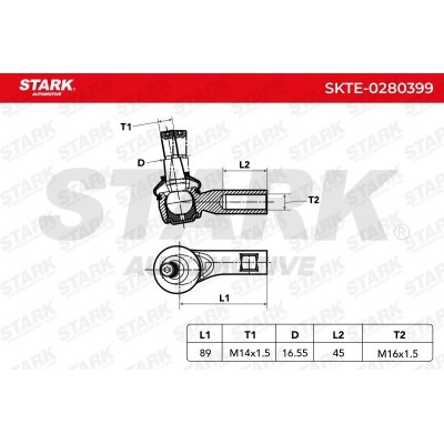 Tie Rod End Stark SKTE-0280399 SKTE-0280399 - photo 7