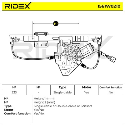 Window Regulator RIDEX 1561W0210 1561W0210 - photo 8