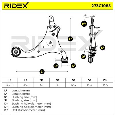Control Arm RIDEX 273C1085 273C1085 - photo 6