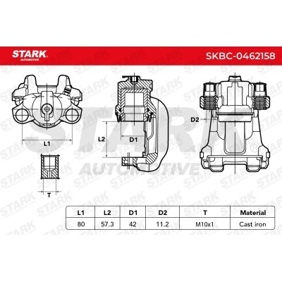 Brake Caliper Stark SKBC-0462158 SKBC-0462158 - photo 3