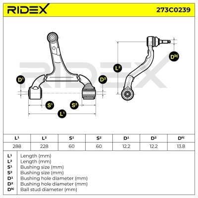 Control Arm RIDEX 273C0239 273C0239 - photo 6