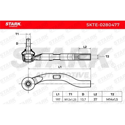 Tie Rod End Stark SKTE-0280477 SKTE-0280477 - photo 5
