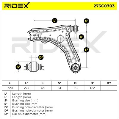 Control Arm RIDEX 273C0703 273C0703 - photo 8