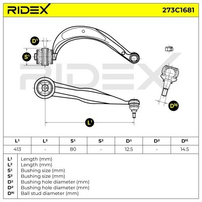 Control Arm RIDEX 273C1681 273C1681 - photo 7