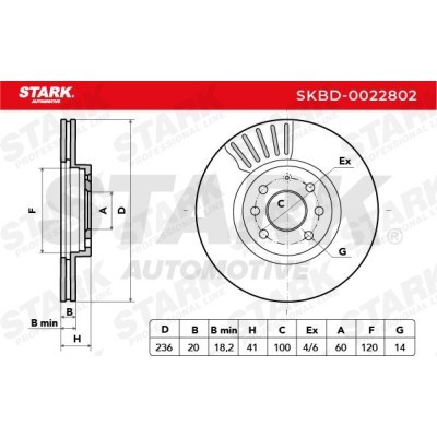 Brake Disc Stark SKBD-0022802 SKBD-0022802 - photo 4