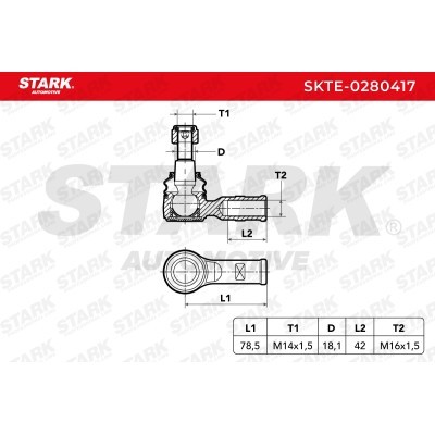 Tie Rod End Stark SKTE-0280417 SKTE-0280417 - photo 5