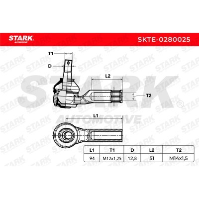 Tie Rod End Stark SKTE-0280025 SKTE-0280025 - photo 3