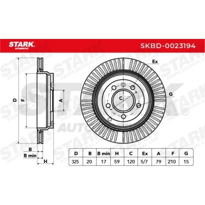 Brake Disc Stark SKBD-0023194 SKBD-0023194 - photo 3