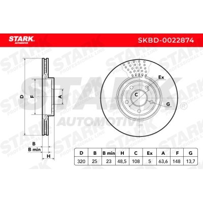 Brake Disc Stark SKBD-0022874 SKBD-0022874 - photo 3