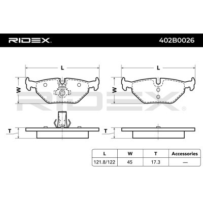 Brake Pads Set RIDEX 402B0026 402B0026 - photo 4