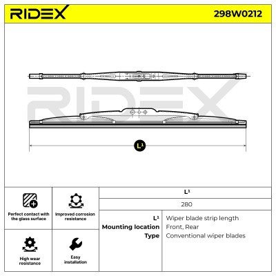Wiper Blade RIDEX 298W0212 298W0212 - photo 6