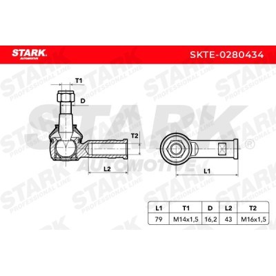 Tie Rod End Stark SKTE-0280434 SKTE-0280434 - photo 5