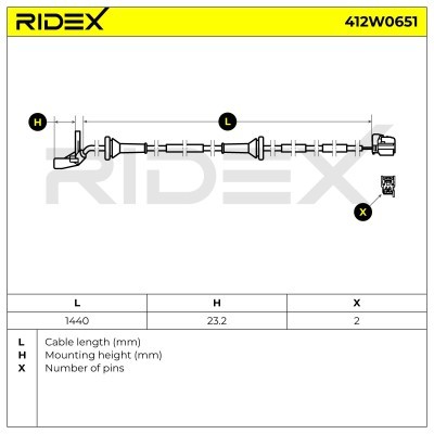 ABS Sensor RIDEX 412W0651 412W0651 - photo 4