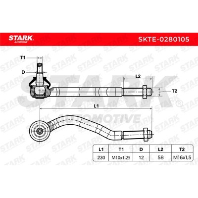 Tie Rod End Stark SKTE-0280105 SKTE-0280105 - photo 5