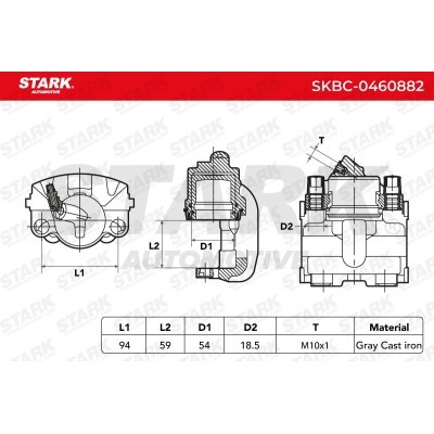 Brake Caliper Stark SKBC-0460882 SKBC-0460882 - photo 6