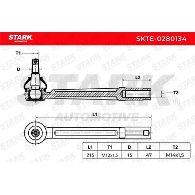 Tie Rod End Stark SKTE-0280134 SKTE-0280134 - photo 5