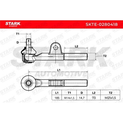 Tie Rod End Stark SKTE-0280418 SKTE-0280418 - photo 5
