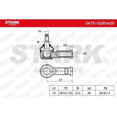 Tie Rod End Stark SKTE-0280429 SKTE-0280429 - photo 5