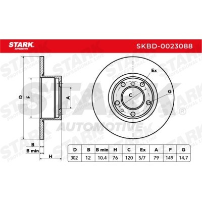 Brake Disc Stark SKBD-0023088 SKBD-0023088 - photo 5