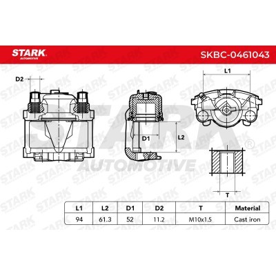 Brake Caliper Stark SKBC-0461043 SKBC-0461043 - photo 5