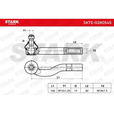 Tie Rod End Stark SKTE-0280545 SKTE-0280545 - photo 6