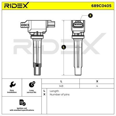 Ignition Coil RIDEX 689C0405 689C0405 - photo 6