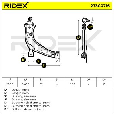 Control Arm RIDEX 273C0716 273C0716 - photo 5