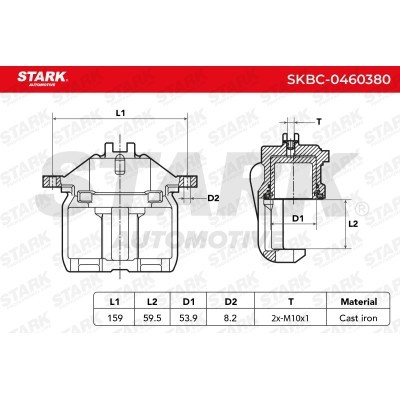 Brake Caliper Stark SKBC-0460380 SKBC-0460380 - photo 3