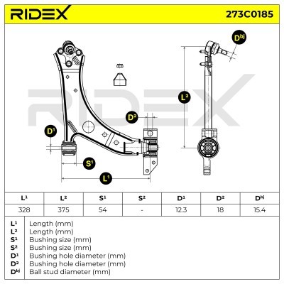 Control Arm RIDEX 273C0185 273C0185 - photo 5