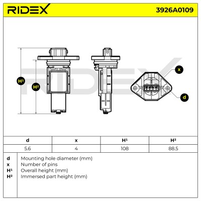 Air Mass Sensor RIDEX 3926A0109 3926A0109 - photo 5