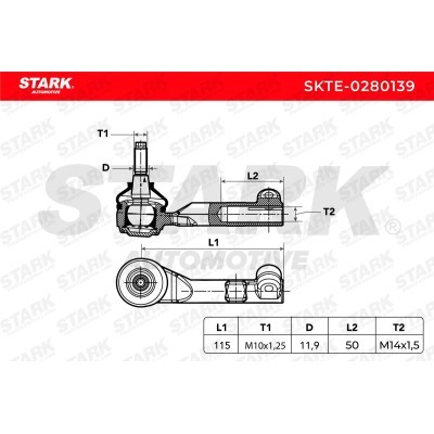 Tie Rod End Stark SKTE-0280139 SKTE-0280139 - photo 4