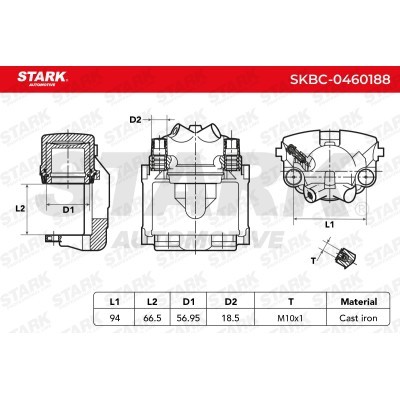 Brake Caliper Stark SKBC-0460188 SKBC-0460188 - photo 3