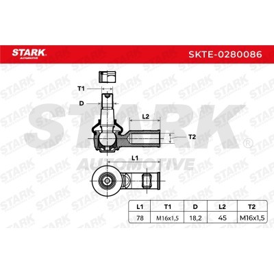 Tie Rod End Stark SKTE-0280086 SKTE-0280086 - photo 4