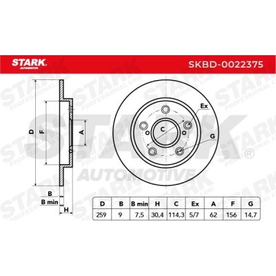 Brake Disc Stark SKBD-0022375 SKBD-0022375 - photo 5